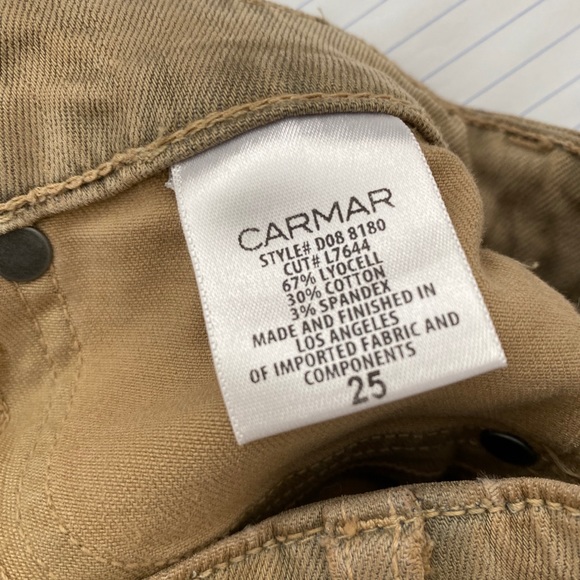 CARMAR Robin Stretch Denim in Taupe - Picture 9 of 9